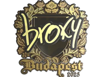 Sticker | broky (Gold) | Budapest 2025