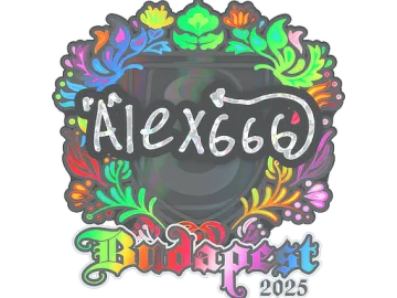 Sticker | alex666 (Holo) | Budapest 2025