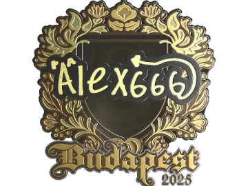 Sticker | alex666 (Gold) | Budapest 2025