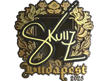 Sticker | skullz (Gold) | Budapest 2025