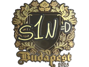 Sticker | s1n (Gold) | Budapest 2025