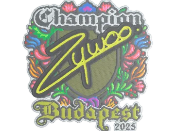 Sticker | ZywOo (Embroidered, Champion) | Budapest 2025