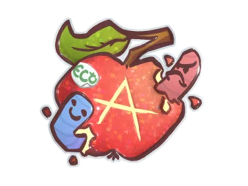 Sticker | Apple A Day (Glitter)