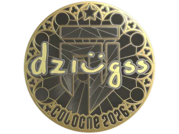 Sticker | dziugss (Gold) | Cologne 2026