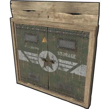 Military Storage Wooden Double Door