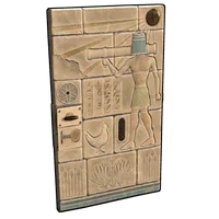 Hieroglyphic Metal Door