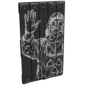 Chalk Menace Wood Door