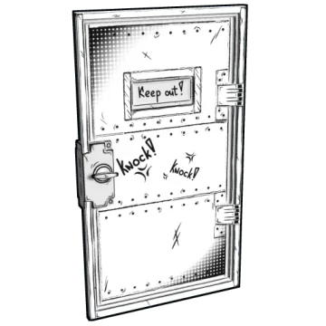 Comics Armored Door