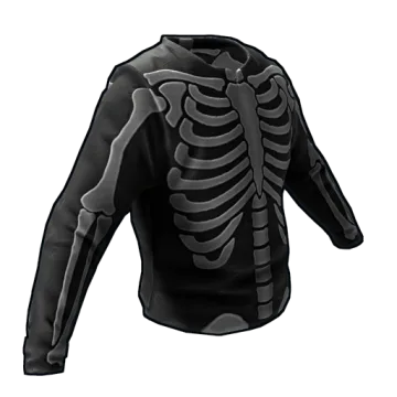 Skeleton Costume Burlap Shirt