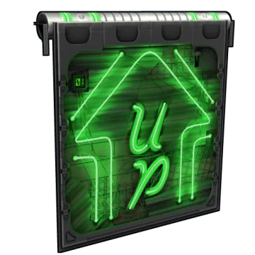 Neon Up Garage Door