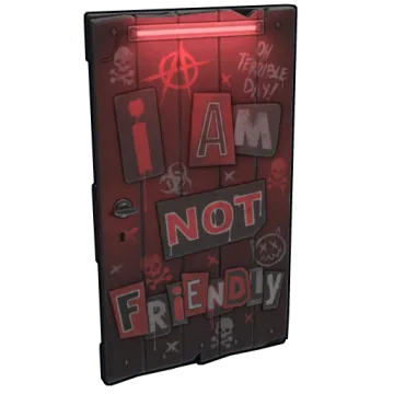 NOT Friendly Wooden Door