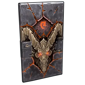 Molten Visage Metal Door