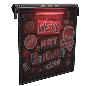 NOT Friendly Clan Garage Door