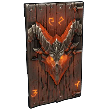 Molten Visage Wood Door