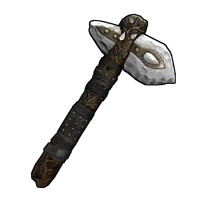 Silver Leaf Stone Hatchet