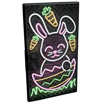Neon Easter Bunny Door
