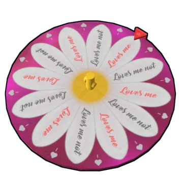Loves me Loves me Not Spinning Wheel