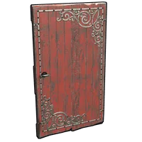 Red Decorative Wood Door