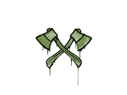 Sealed Graffiti | X-Axes (Battle Green)
